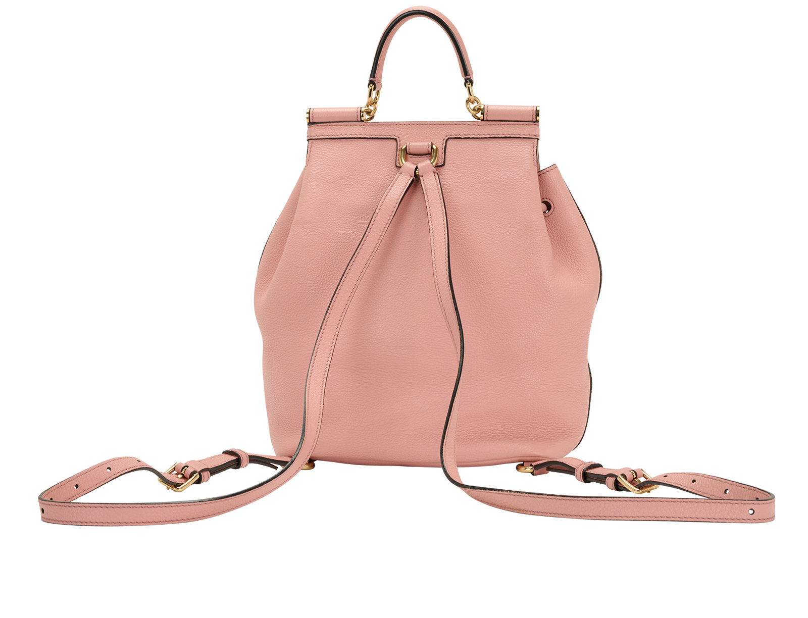 Sicily Backpack, &pound;375, Handbags, Pink, Leather, Back view